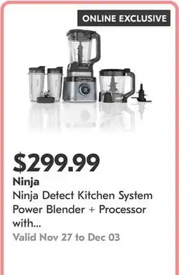 Shoppers Drug Mart Ninja Detect Kitchen System Power Blender + Processor with BlendSense Technology offer