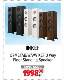 2001 Audio Video Q7METAB/WA/W KEF 3 Way Floor Standing Speaker offer