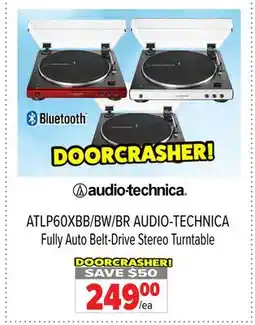 2001 Audio Video ATLP60XBB/BW/BR AUDIO-TECHNICA Fully Auto Belt-Drive Stereo Turntable offer