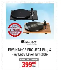 2001 Audio Video E1WLNT/HGB PRO-JECT Plug & Play Entry Level Turntable offer