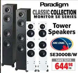 2001 Audio Video SE3000B/W Tower Speakers offer