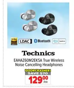 2001 Audio Video EAHAZ60M2EKSA Technics True Wireless Noise Cancelling Headphones offer