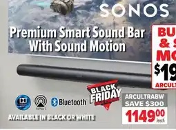 2001 Audio Video ARCULTRABW Sonos Premium Smart Sound Bar offer