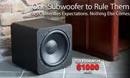 2001 Audio Video One Subwoofer to Rule Them offer