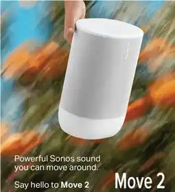 2001 Audio Video MOVE2US1B SONOS PORTABLE SPEAKERS offer