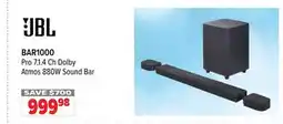 2001 Audio Video JBL BAR1000 Pro 7.1.4 Ch Dolby Atmos 880W Sound Bar offer