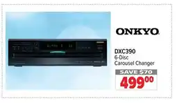 2001 Audio Video DXC390 ONKYO 6-Disc Carousel Changer offer