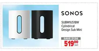 2001 Audio Video SUBM1US1BW Cylindrical Design Sub Mini offer
