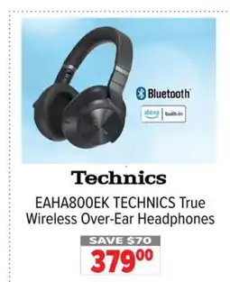 2001 Audio Video EAHA800EK TECHNICS True Wireless Over-Ear Headphones offer