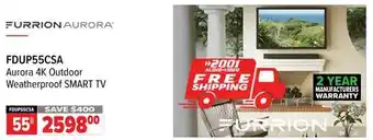 2001 Audio Video Furrion Aurora 4K Outdoor Weatherproof SMART TV offer