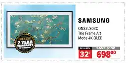 2001 Audio Video QN32LS03C SAMSUNG 32 The Frame Art Mode 4K QLED offer