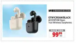 2001 Audio Video OTW1CREAM/BLACK ACCENTUM Open True Wireless Earphones offer