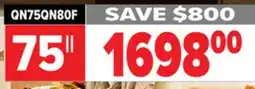 2001 Audio Video SAMSUNG 75 NEO QLED 4K QN80F VISION AI SMART TV offer