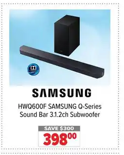 2001 Audio Video SAMSUNG Q-Series Sound Bar 3.1. 2ch Subwoofer offer
