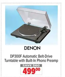 2001 Audio Video DP300F Automatic Belt-Drive Turntable with Built-In Phono Preamp offer
