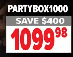 2001 Audio Video PARTY BOX 1100W BT AUDIO SYSTEM offer