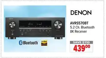2001 Audio Video AVRS570BT 5.2 Ch. Bluetooth 8K Receiver offer