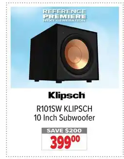 2001 Audio Video KLIPSCH 10 Inch Subwoofer offer