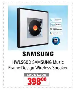 2001 Audio Video HWLS60D SAMSUNG Music Frame Design Wireless Speaker offer