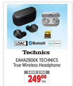 2001 Audio Video EAHAZ80EK TECHNICS True Wireless Headphone offer