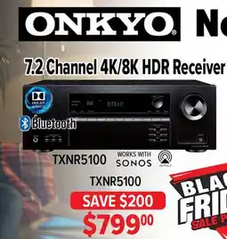 2001 Audio Video TXNR5100 4K/8K HDR Receiver DOLBY AIMOS Bluetooth offer