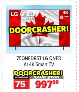 2001 Audio Video 75QNED85T 75 LG QNED AI 4K Smart TV offer