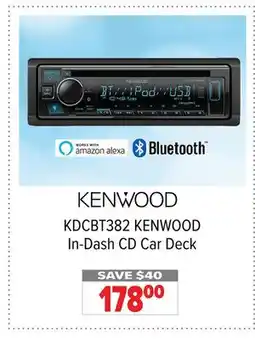 2001 Audio Video KDCBT382 KENWOOD In-Dash CD Car Deck offer