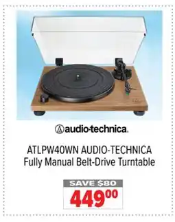 2001 Audio Video ATLPW40WN AUDIO-TECHNICA Fully Manual Belt-Drive Turntable offer