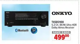 2001 Audio Video ONKYO 5.2 Ch. 8K/4K Ultra HDR Dolby Atmos Receiver offer