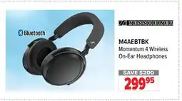 2001 Audio Video M4AEBTBK Momentum 4 Wireless On-Ear Headphones offer