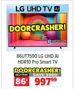 2001 Audio Video LG 86 UHD AI HDR10 Pro Smart TV offer