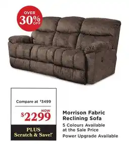 La Z Boy Morrison Fabric Reclining Sofa offer