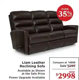 La Z Boy Liam Leather Reclining Sofa offer