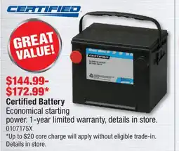 PartSource Certified Battery offer