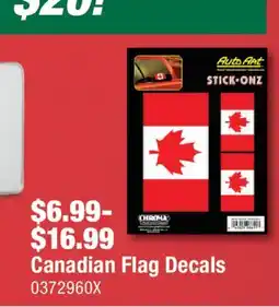 PartSource Canadian Flag Decals offer