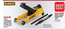 PartSource DEWALT 3-Ton Long Reach, Low Profile Garage Jack offer