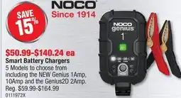 PartSource NOCO Smart Battery Chargers offer