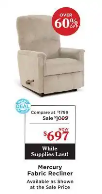 La Z Boy Mercury Fabric Recliner offer