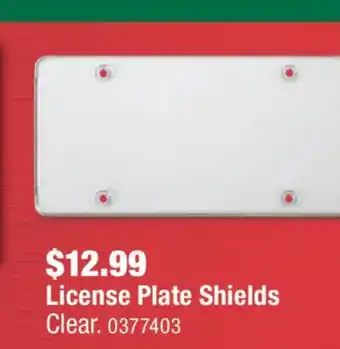 PartSource License Plate Shields offer