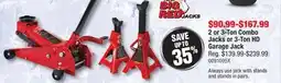 PartSource BIG RED JACKS 2 or 3-Ton Combo Jacks or 3-Ton HD Garage Jack offer