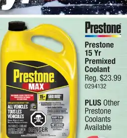 PartSource Prestone 15 Yr Premixed Coolant offer