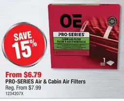 PartSource PRO-SERIES Air & Cabin Air Filters offer