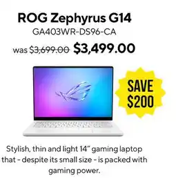 ASUS ROG Zephyrus G14 Laptop offer