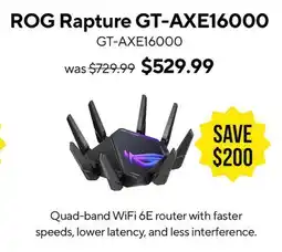 ASUS ROG Rapture GT-AXE16000 WiFi Router offer