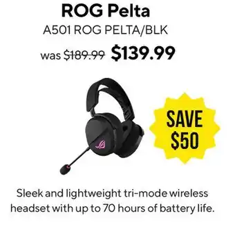 ASUS ROG Pelta A501 ROG PELTA/BLK Headset offer