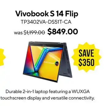 ASUS ASUS Vivobook S 14 Flip Laptop offer