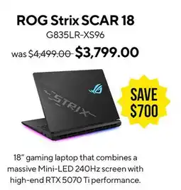 ASUS ASUS ROG Strix SCAR 18 Laptop offer