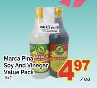 T&T Supermarket MARCA PINA SOY AND VINEGAR VALUE PACK, 1lx2 offer