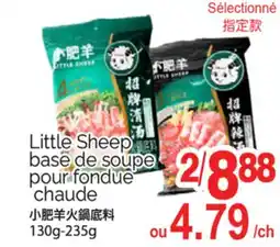 T&T Supermarket LITTLE SHEEP BASE DE SOUPE POUR FONDUE CHAUDE 130G-235G offer