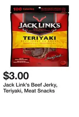 Dollarama Jack Link's Beef Jerky, Teriyaki, Meat Snacks offer